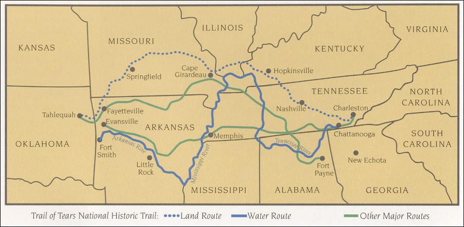 Trail of Tears map